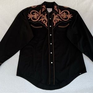 Rockmount Ranch Wear mens western long sleeve shirt, size medium